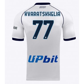 SSC Napoli Khvicha Kvaratskhelia #77 Udebanetrøje 2023-24 Kort ærmer